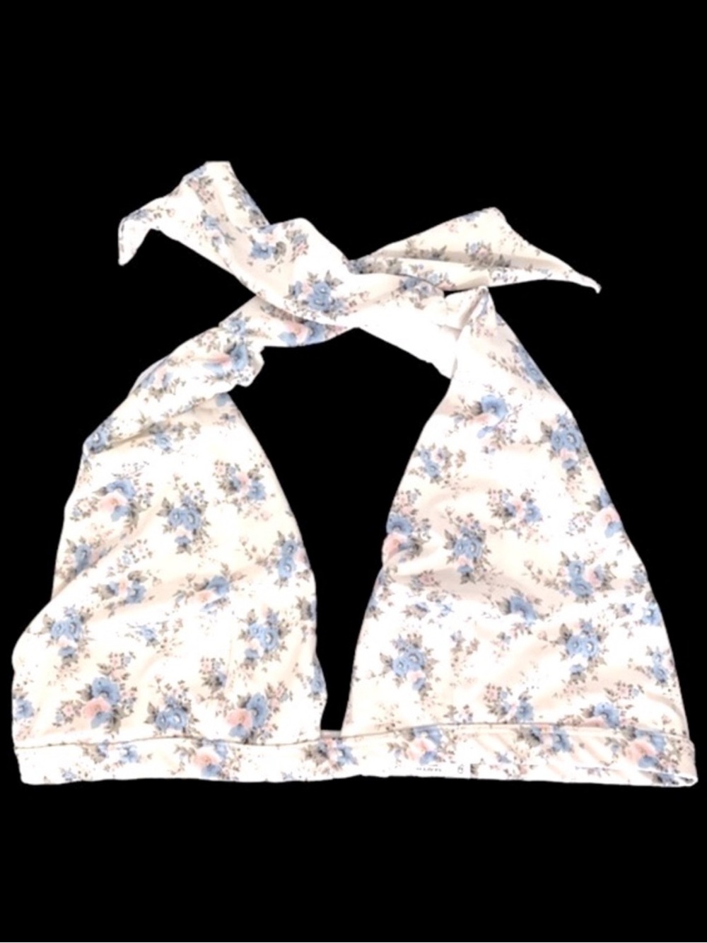 Asos Swim Floral Print Tied Halter Top